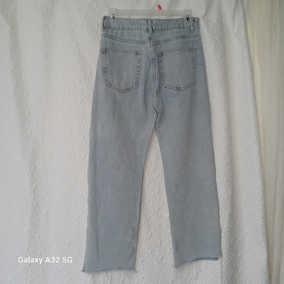 Adika Women Size M Blue Flare Wide Leg Jeans - Picture 7 of 16